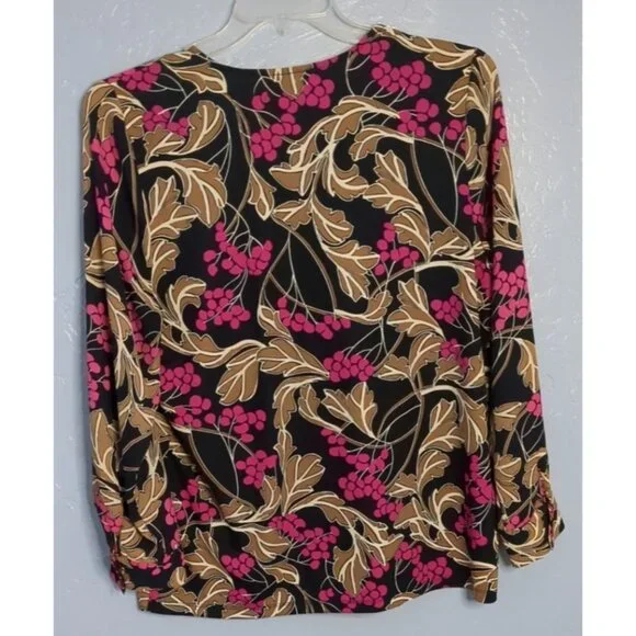 Ann Taylor Factory Womens Floral Long Sleeve Top Skirt Set Size L - Picture 9 of 13